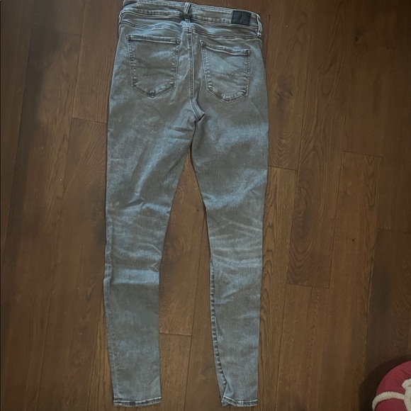 Grey AE Skinny Jeans Size 10 - Picture 2 of 3